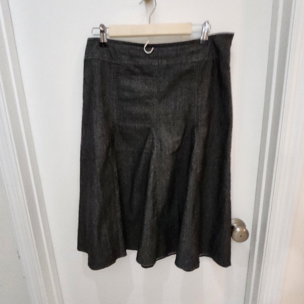 Sandro denim boho bohemian  cottagecore laggenlook midi skirt sz8